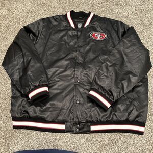Black San Francisco 49ers Team Logo Men's Jacket by Team Apparel